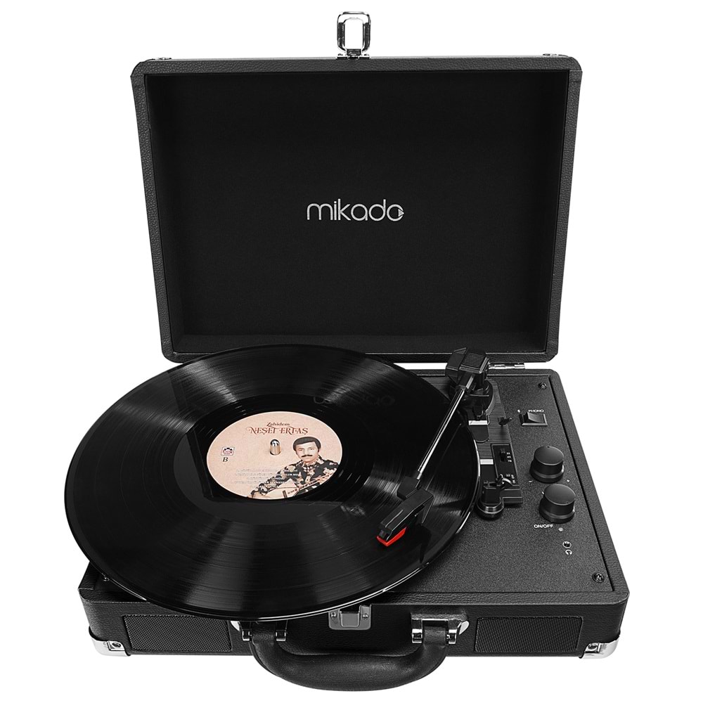 Mikado Nostalgia MN-P317 Siyah Pikap+Rca+Bluetooth Destekli Müzik Kutusu