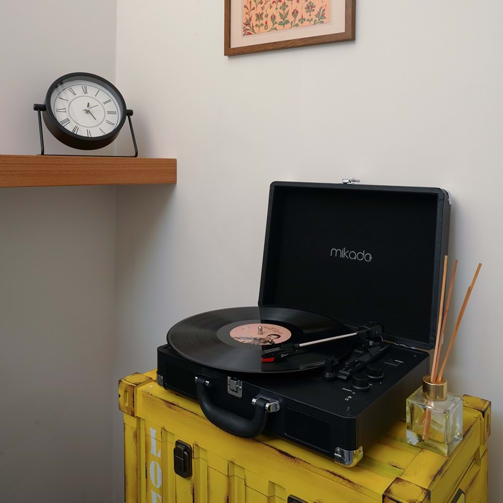 Mikado Nostalgia MN-P317 Siyah Pikap+Rca+Bluetooth Destekli Müzik Kutusu