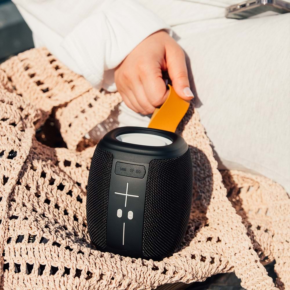 Mikado MD-888 CUBE Siyah 5W 1200mAh BT/TF/USB/LED Işıklı Speaker Hoparlör