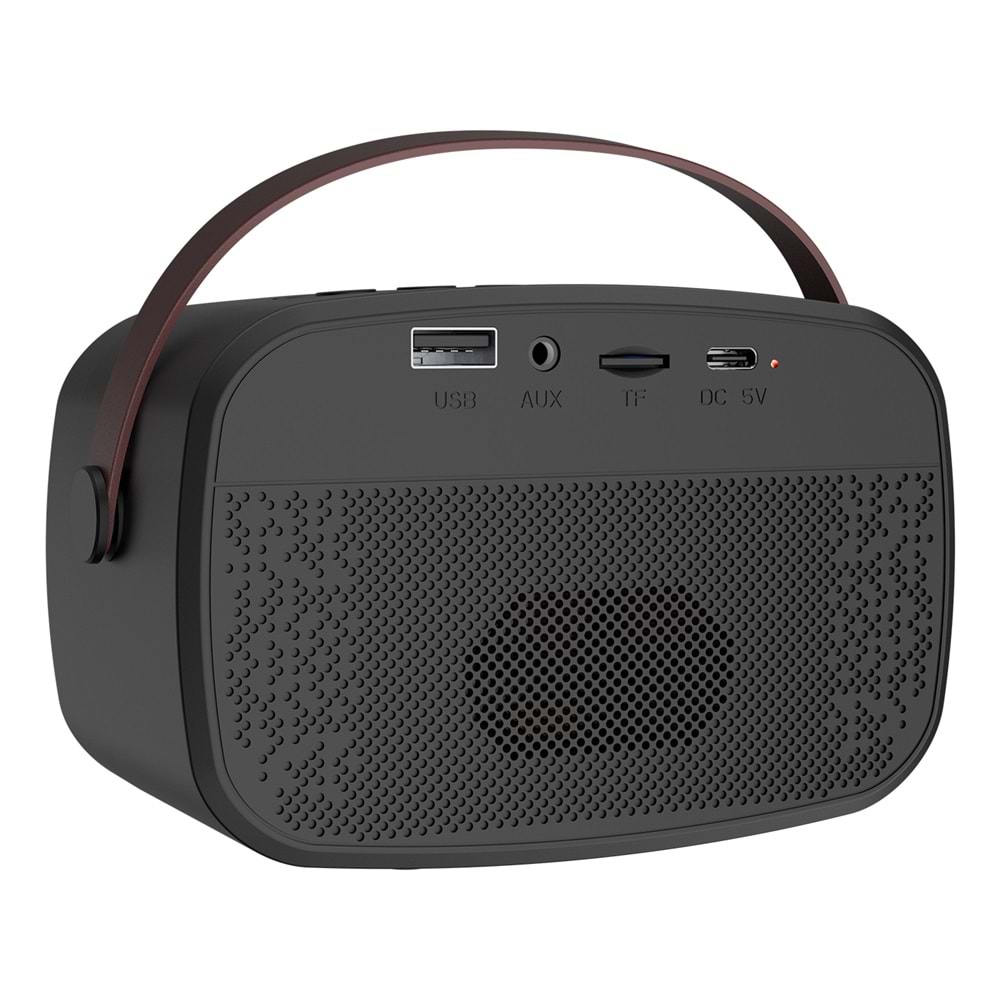Mikado MD-57BT Endless 5W Siyah TF + USB + AUX + BT Destekli 2 Wireless Karaoke Mikrofon 1200mAh Taşınabilir Speaker