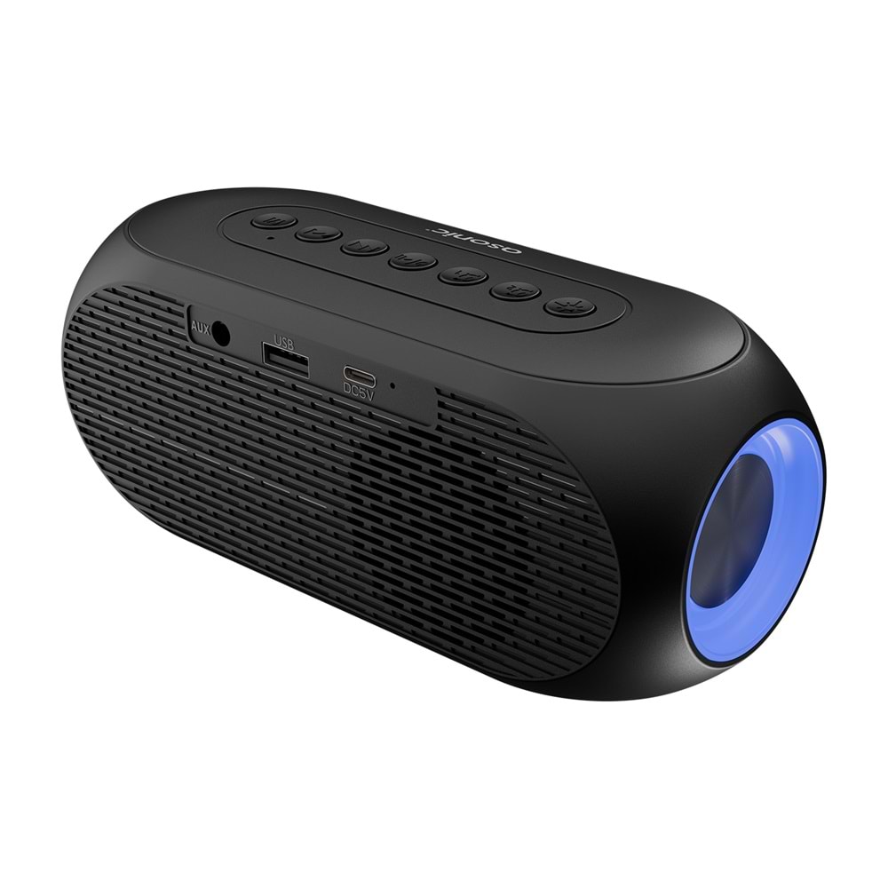Asonic AS-W6 1200mAh 5W Siyah Bluetooth-Aux-Derece-Usb Double Alarmlı Saat Speaker