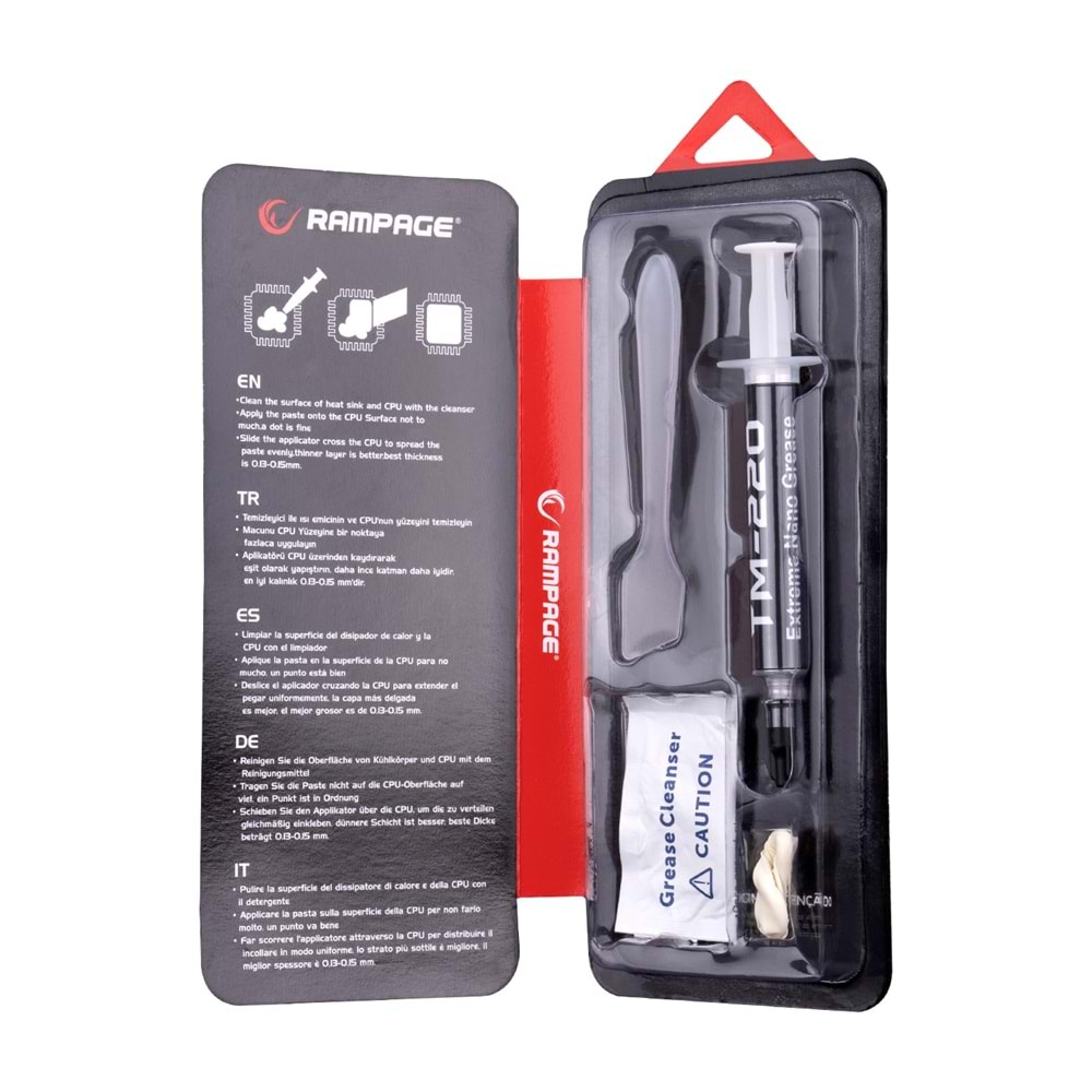 Rampage TM-220 2g 11w/m.K Gri Yüksek Performans Termal Macun