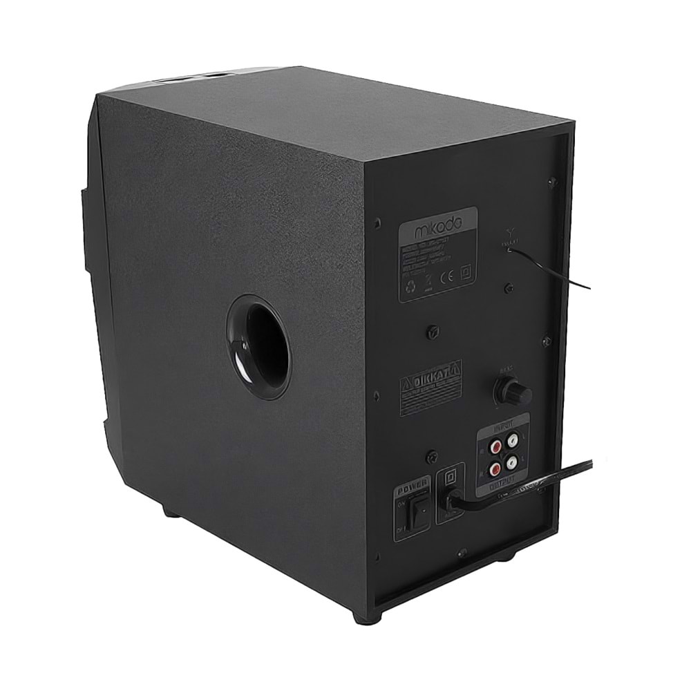 Mikado MD-671BT 2+1 40W RMS Siyah Usb+SD+Fm Destekli Multimedia Bluetooth Speaker