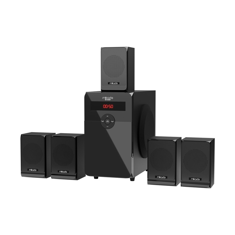 Mikado MD-582BT 5+1 110W Siyah Usb+SD+FM Destekli Multimedia Bluetooth Speaker