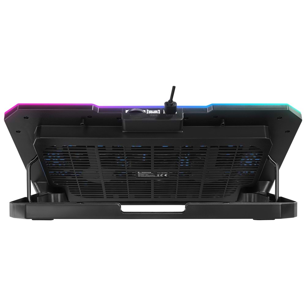 Rampage S48 FREEZ Siyah 10 Mode RGB 70*70*10MM*6 Adet Fan 9''-17'' Notebook Soğutucu Stand