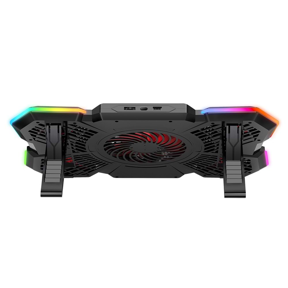 Rampage S47 COOLFLOW 5 Adet Kırmızı Led Fan 1 Usb 7 Farklı Kademe Ayarı 10'' 17.3'' Notebook Soğutucu Stand