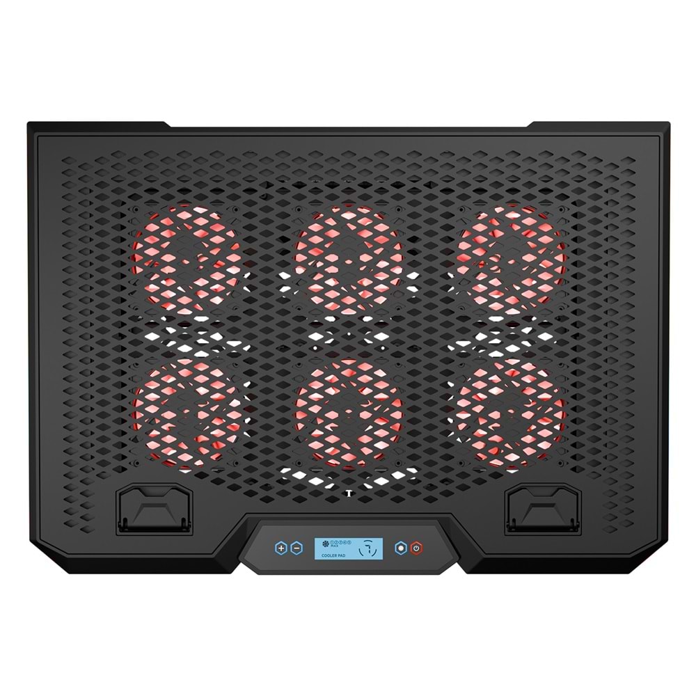 Rampage Blizzard R7 RGB Işıklı 6 Fanlı LCD Ekranlı 2 Usb Soketli 13''-15.6'' Notebook Soğutucu Stand
