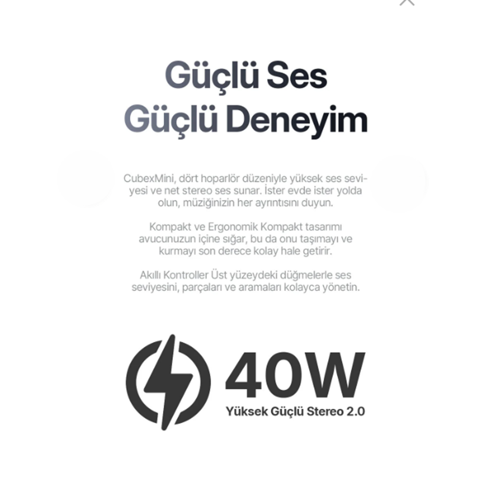 Powerway CubexMini Bluetooth Hoparlör