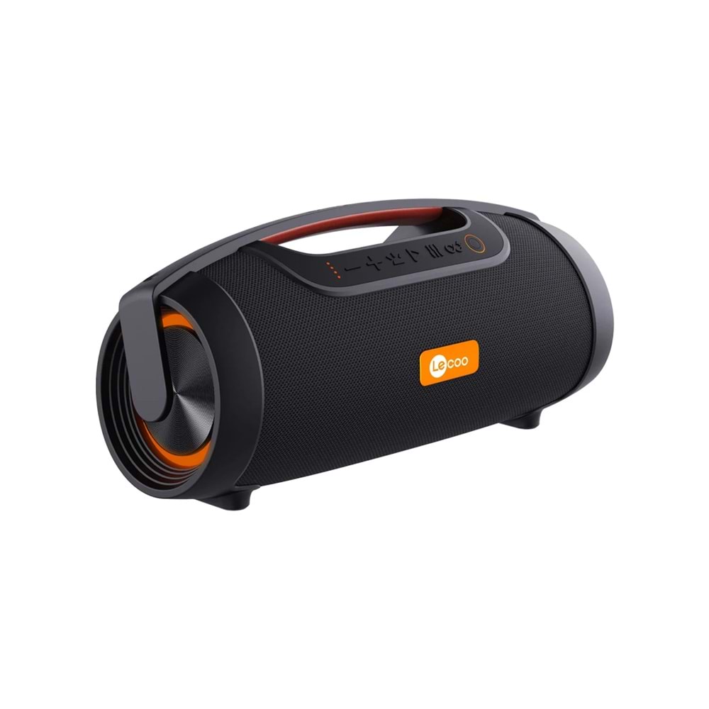 Lenova Lecoo DS151 80W Kablosuz Bluetooth 5.0 RGB Aydınlatmalı IPX5 Su Geçirmez TWS Boombox Stereo Taşınabilir Hoparlör Siyah