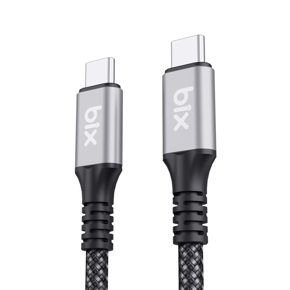 Bix BXCC242 USB4 Thunderbolt 3/4 Uyumlu USB-C IF 240W 40Gbps 8K 60Hz UHD Şarj, Data ve Görüntü Kablosu