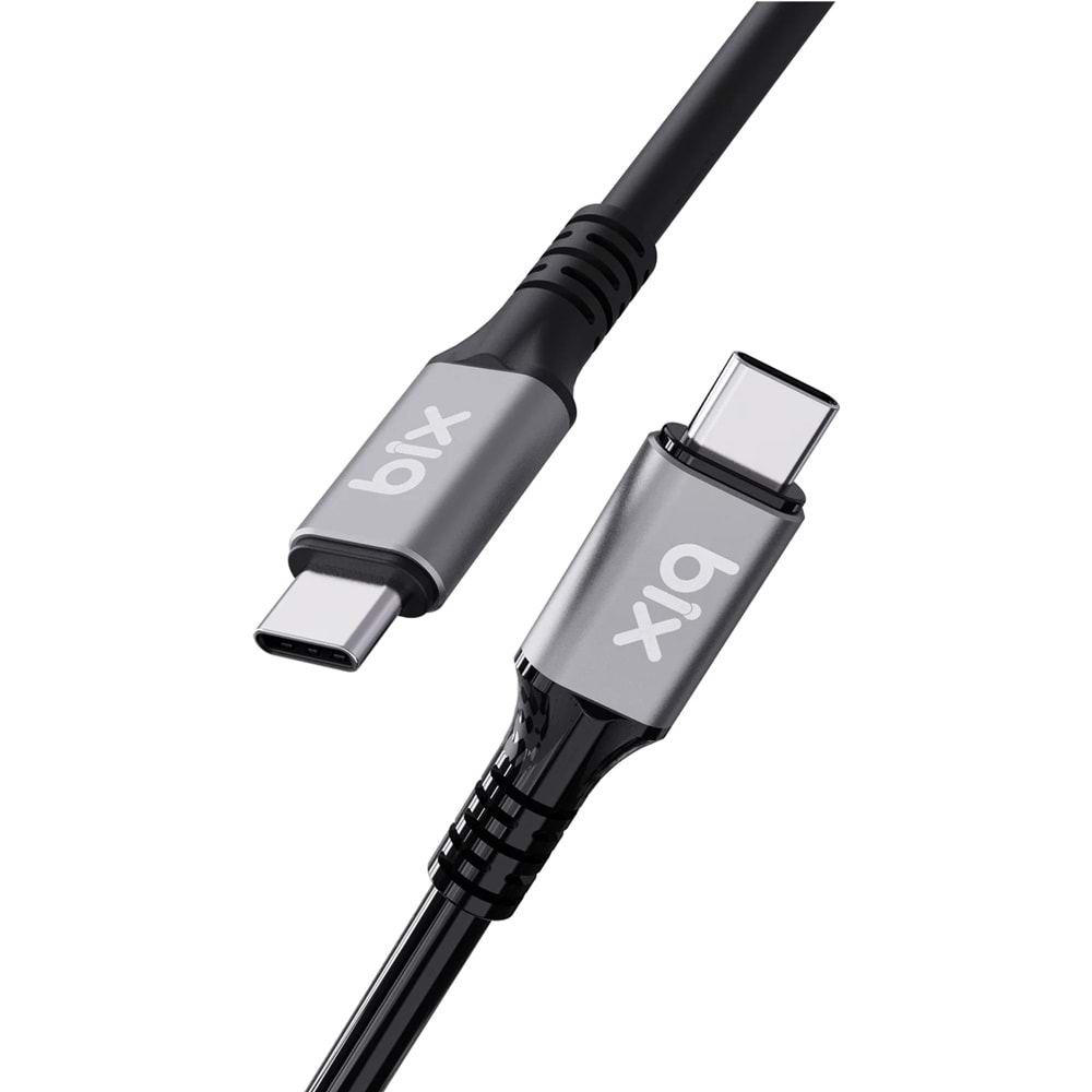 Bix BXCC242 USB4 Thunderbolt 3/4 Uyumlu USB-C IF 240W 40Gbps 8K 60Hz UHD Şarj, Data ve Görüntü Kablosu