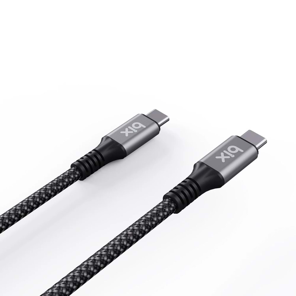 Bix BXCC242 USB4 Thunderbolt 3/4 Uyumlu USB-C IF 240W 40Gbps 8K 60Hz UHD Şarj, Data ve Görüntü Kablosu