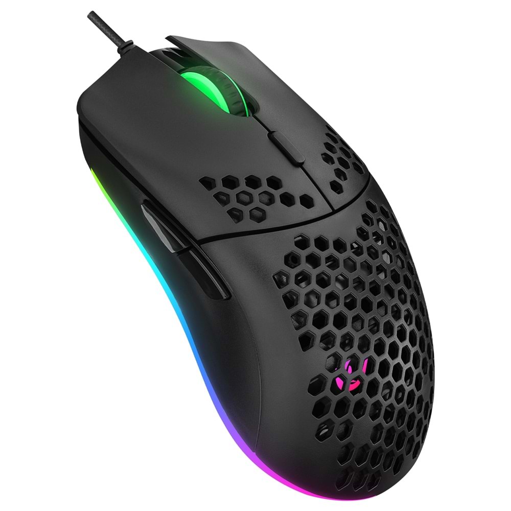 Rampage KB-R310 BROKER V2 Siyah Usb Gökkuşağı Zemin Aydınlatmalı 12800 DPI Oyuncu Klavye + Mouse Set