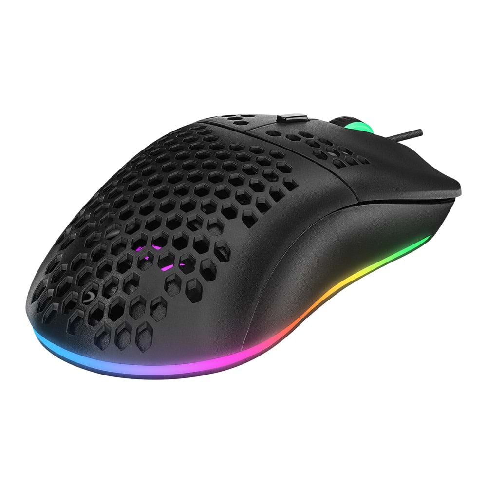 Rampage KB-R310 BROKER V2 Siyah Usb Gökkuşağı Zemin Aydınlatmalı 12800 DPI Oyuncu Klavye + Mouse Set