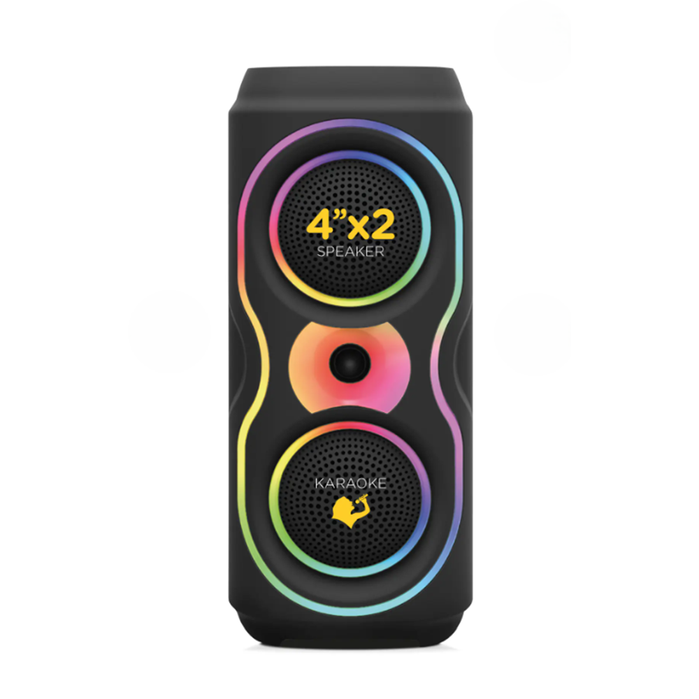 Maxron MXTube 20W Bluetooth Hoparlör Led Işıklı Ses Sistemi Parti Speaker Karaoke Özellikli + Mikrofon