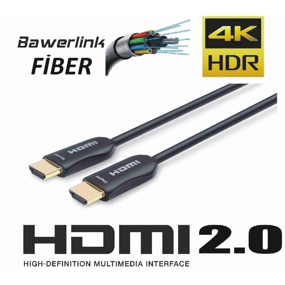 Bawerlink HD-154 HDMI 70 Mt Hdım 2,0 4K Fiber Optik Kablo