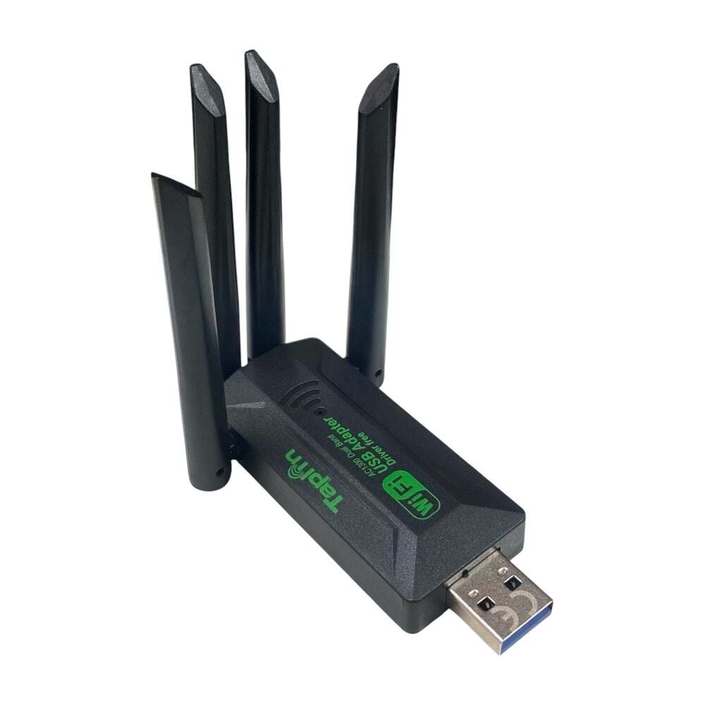 Taplin TWA-105 1200 Mbps USB 3.0 WiFi Adaptör 4 Antenli