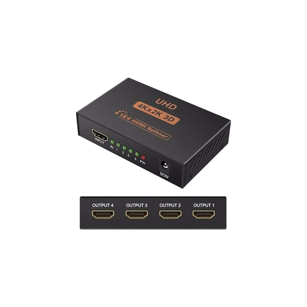 Taplin THS-104 4 Port Hdmi Çoğaltıcı 4K Hdmı Splitter 1 Giriş 4 Çıkış Hdmi Çoklayıcı