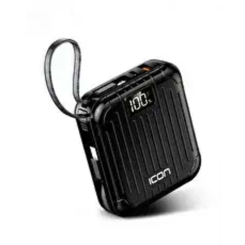Powerway ICON 10.000 Mah Pd 22.5 W Hızlı Şarj Gerçek 10.000 Mah Garantili LED Fener Dijital Icon Powerbank