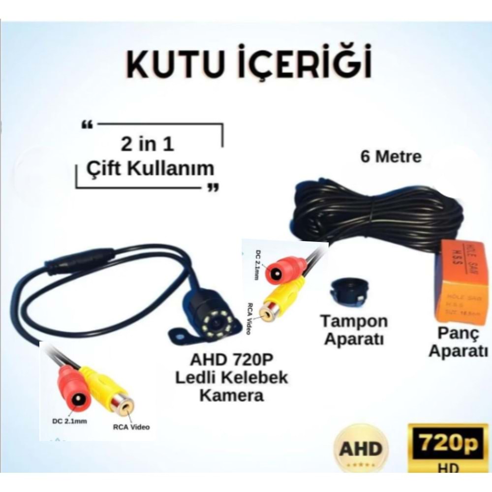 Bawerlink BW-47 720P Kelebek Beyaz Ledli Kamera
