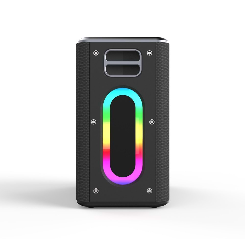 HiFuture MUSİCBOX Bluetooth 100W TWS Çift Mikrofonlu Taşınabilir Karaoke Sistemi Kablosuz Hoparlör Siyah