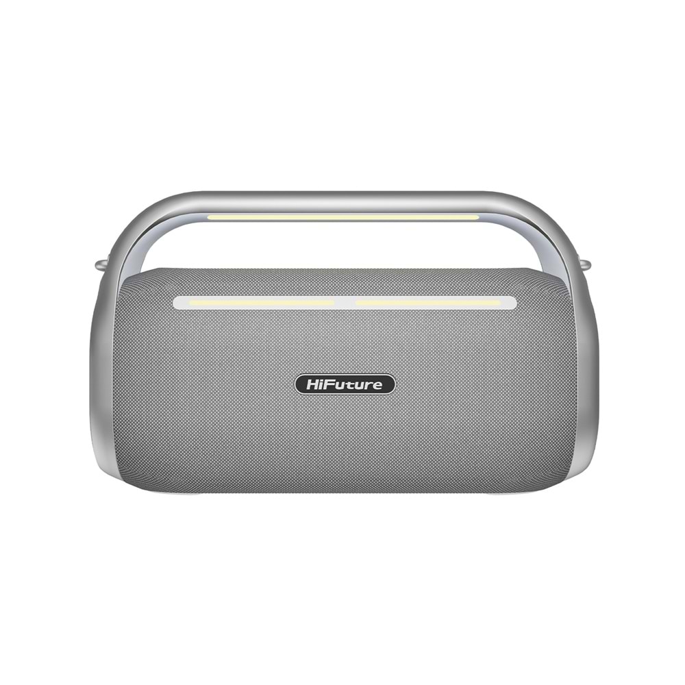 HiFuture MUSİCBOX 100 70W Bluetooth 5.0 BT/USB/SD Kart/ AUX Girişli Mikrofonlu Karaoke Sistemi Kablosuz Hoparlör Gümüş