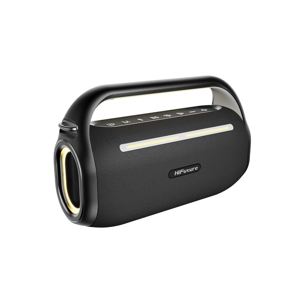 HiFuture MUSİCBOX 100 70W Bluetooth 5.0 BT/USB/SD Kart/ AUX Girişli Mikrofonlu Karaoke Sistemi Kablosuz Hoparlör Siyah