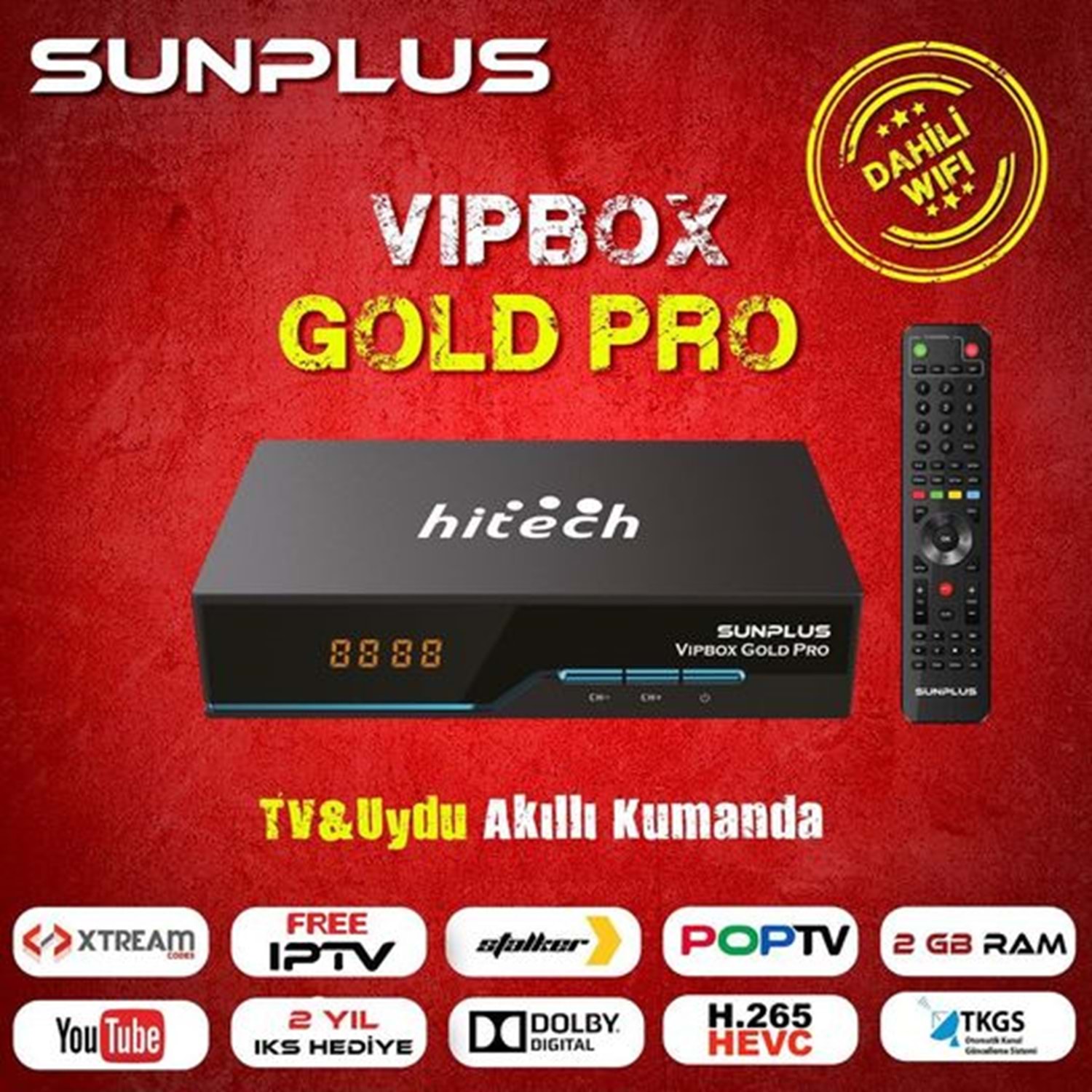 sunplus Vipbox GOLD PRO Full Hd Mini Uydu Cihazı