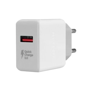 Hytech HY-XE30 Micro USB Kablolu Quick Charge QC3.0 2.4A Beyaz/Gri Ev Şarj Adaptörü