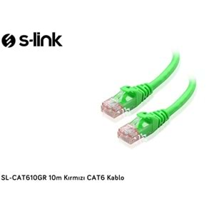 S-link SL-CAT610GR 10mt Yeşil CAT6 Kablo