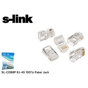 S-link SL-COB8P RJ-45 100 Lü Paket Jack