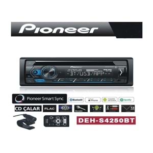 Pıoneer DEH-4250BT Bluetooth Çift Usb/Aux/Cd/Fm Oto Teyp