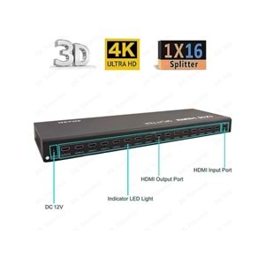 Bawerlink GAB-HS16 16 Port HDMI 4K*2K Splıtter