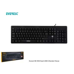 Everest KB-1002 Siyah USB Q Standart Klavye