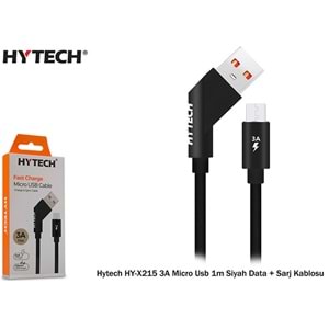 Hytech HY-X215 3A Micro Usb 1mt Data + Sarj Kablosu