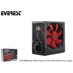 Everest EPS-4900B Peak 350W 2*IDE 4* SATA 4+4P CPU 12cm Fan ATX Power Supply