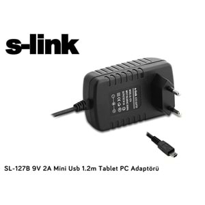 S-link SL-127B 9V 2A Mini Usb 1.2m Tablet PC Adaptörü