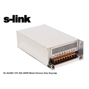 S-link SL-KA480 12V 40A 480W Metal Kamera Güç Kaynağı
