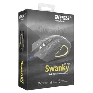 Everest SM-790 SWANKY Siyah 3200 DPI Gaming Oyuncu Mouse