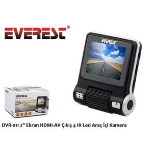 Everest DVR-011 2 Ekran HDMI-AV Çıkış 4 IR Led Araç İçi Kamera