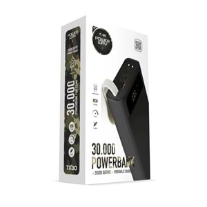 Powerway TX30 30000mAh Taşınabilir Şarj Cihazı Digital Powerbank