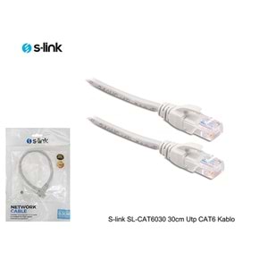 S-link SL-CAT6030 30cm UTP Cat6 Kablo