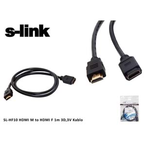 S-link SL-HF10 HDMI M to HDMI F 1m 3D,3V Kablo