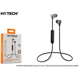 Hytech HY-XBK75 Mobil Telefon Uyumlu TF Card + Bluetooth Kulalk İçi Mikrofonlu Kulaklık