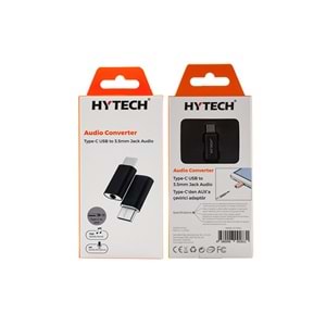 Hytech HY-XO23 Siyah TypeC to 3.5 jack+TypeC Plastik Çevirici