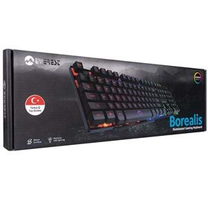 Everest KB-188 Borealis Siyah USB Gökkuşağı Aydınlatmalı Q Gaming Oyuncu Klavyesi