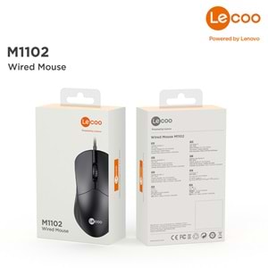 Lenovo Lecoo M1102 1200 DPI 3 Tuşlu Usb Kablolu Optik Mouse