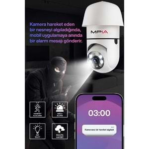 Concord MPİA REN 3Mp İp Wifi Full Hd 8 Led Gece Görüşlü Hareketli Kamera