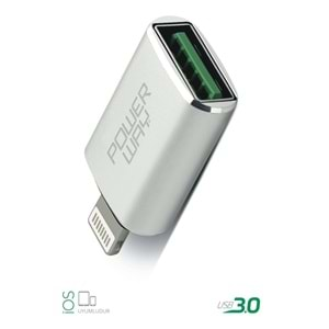 Powerway Lightning To Usb 3.0 (Yüksek Hızlı) Veri Aktarımı Apple Uyumlu Otg Çevirici Dönüştürücü