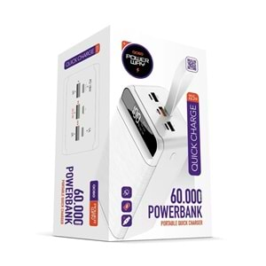 Powerway QC60 60000 Amper Pd 22.5W Powerbank Pil Şarj Cihazı